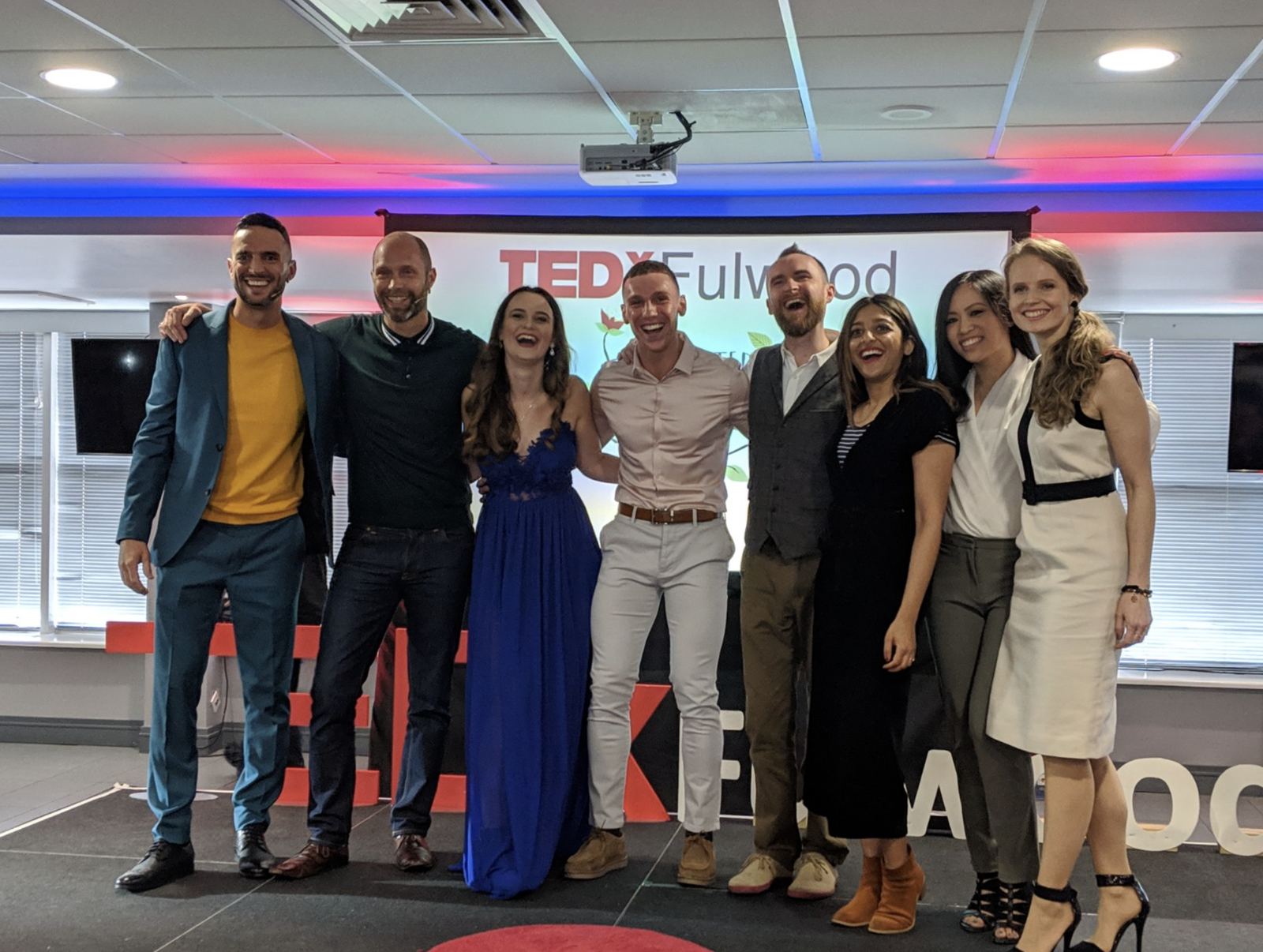 Daniel with fellow speakers at TEDx Fulwood